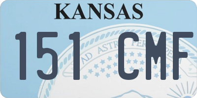 KS license plate 151CMF