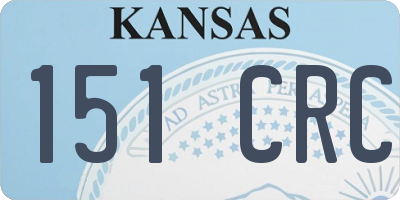 KS license plate 151CRC