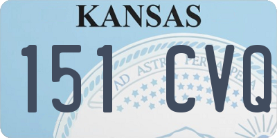 KS license plate 151CVQ