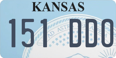 KS license plate 151DDO