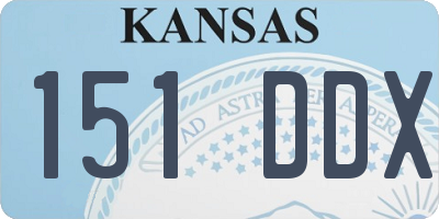 KS license plate 151DDX