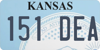 KS license plate 151DEA