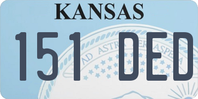 KS license plate 151DED