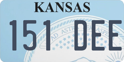 KS license plate 151DEE