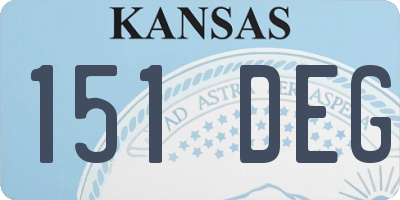 KS license plate 151DEG