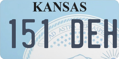 KS license plate 151DEH
