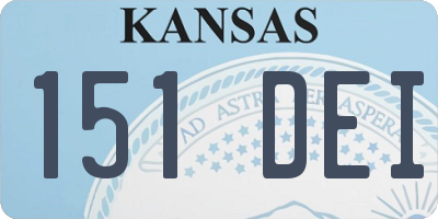 KS license plate 151DEI