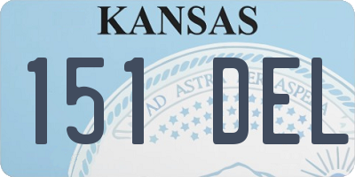 KS license plate 151DEL