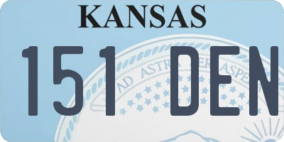 KS license plate 151DEN