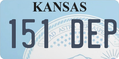KS license plate 151DEP