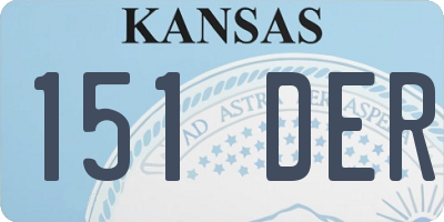 KS license plate 151DER