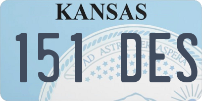 KS license plate 151DES