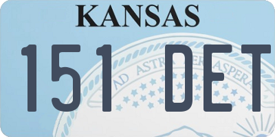 KS license plate 151DET