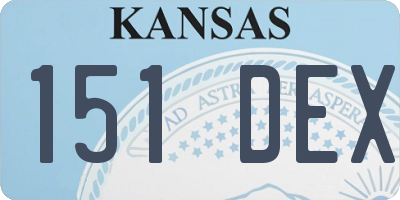 KS license plate 151DEX