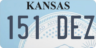 KS license plate 151DEZ