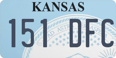 KS license plate 151DFC