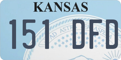 KS license plate 151DFD