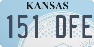KS license plate 151DFE