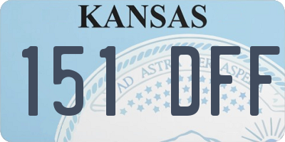 KS license plate 151DFF