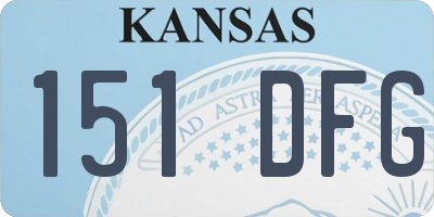 KS license plate 151DFG