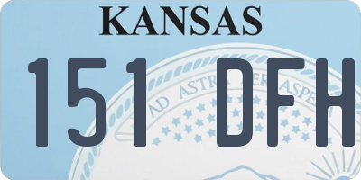 KS license plate 151DFH