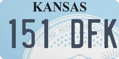 KS license plate 151DFK