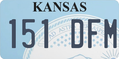 KS license plate 151DFM