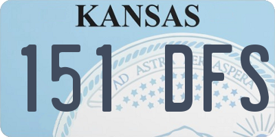 KS license plate 151DFS