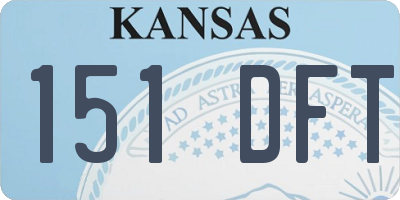 KS license plate 151DFT