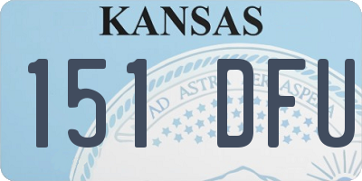 KS license plate 151DFU