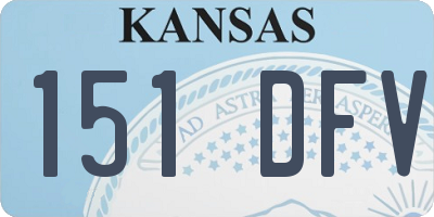 KS license plate 151DFV
