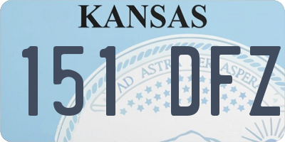 KS license plate 151DFZ