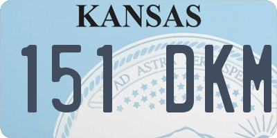 KS license plate 151DKM