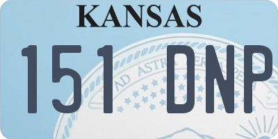 KS license plate 151DNP