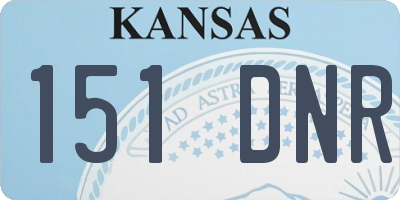 KS license plate 151DNR
