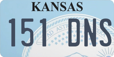 KS license plate 151DNS