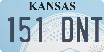 KS license plate 151DNT