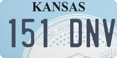 KS license plate 151DNV