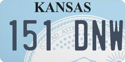 KS license plate 151DNW