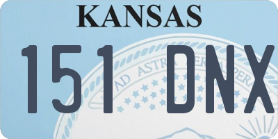 KS license plate 151DNX