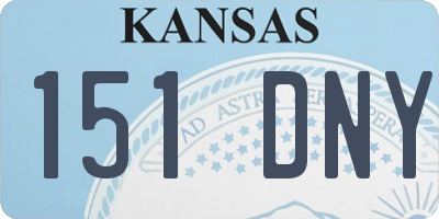 KS license plate 151DNY