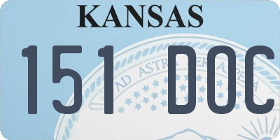 KS license plate 151DOC