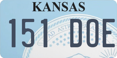 KS license plate 151DOE