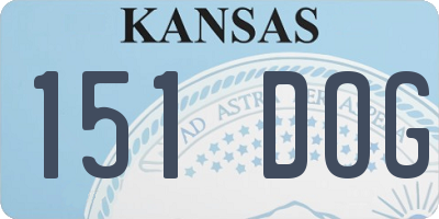 KS license plate 151DOG