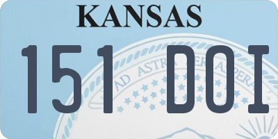KS license plate 151DOI