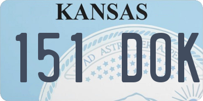 KS license plate 151DOK