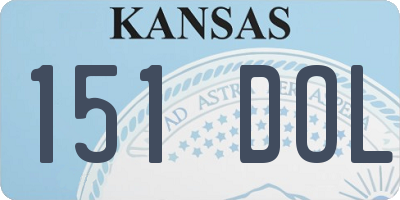 KS license plate 151DOL