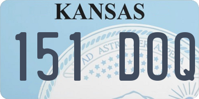 KS license plate 151DOQ