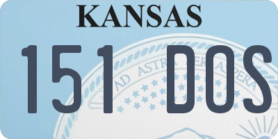 KS license plate 151DOS