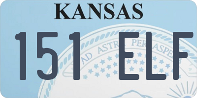 KS license plate 151ELF